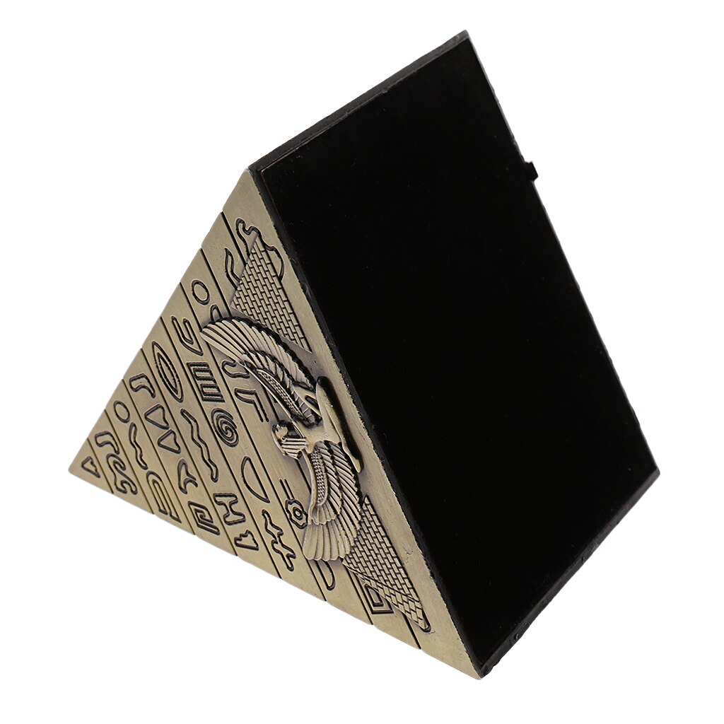 Metal kunsthåndværk egyptiske pyramider bygningsmodel hjem bogreol ornament bronze