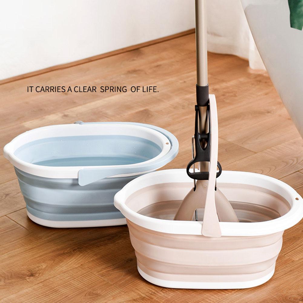 1PC Folding Bucket With Handle Thickened Foldable Mop Bucket Portable for Bathroom Home Cleaning Bucket Household Cleaning Tool
