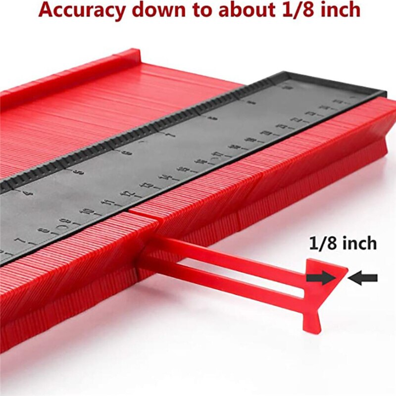 20" Width Plastic Profile Copy Gauge Contour Measuring Tool Gauge Duplicator Standard Wood Marking Tool Gauge