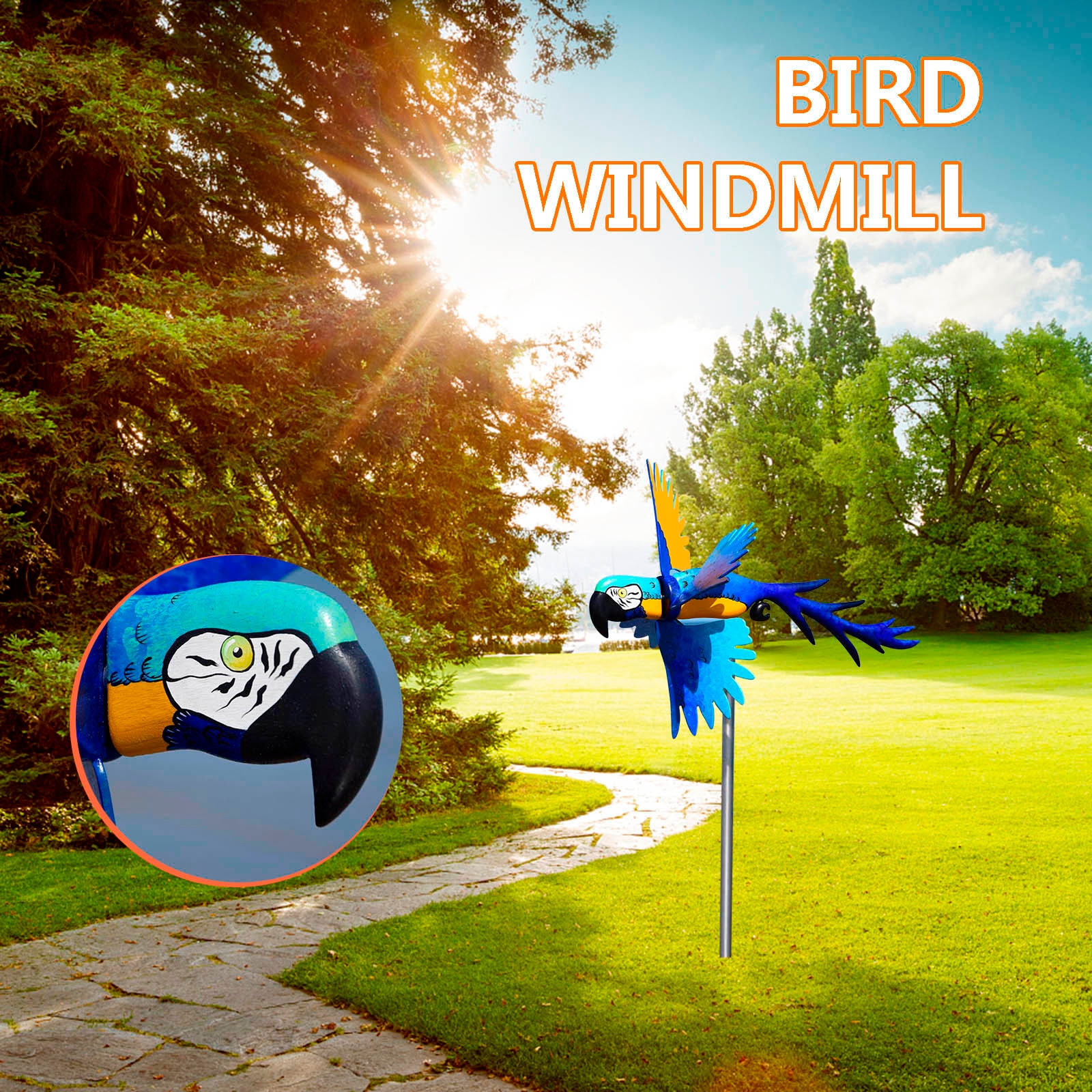 Draaimolen-Asuka Serie Vogels Windmolen Vliegers Spinner-Hummingbird Kinderen Speelgoed Tuin Gazon Yard Decor Creatieve Housewarming