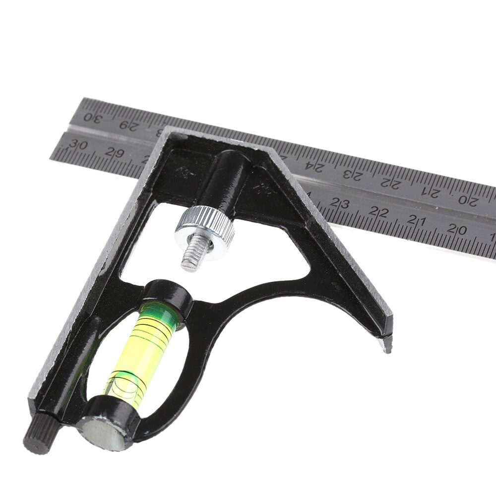 1PC Precise Stainless Steel Adjustable Ruler Combination Level Gauge Square Angle Metric Ruler School Stationery Office Supplies
