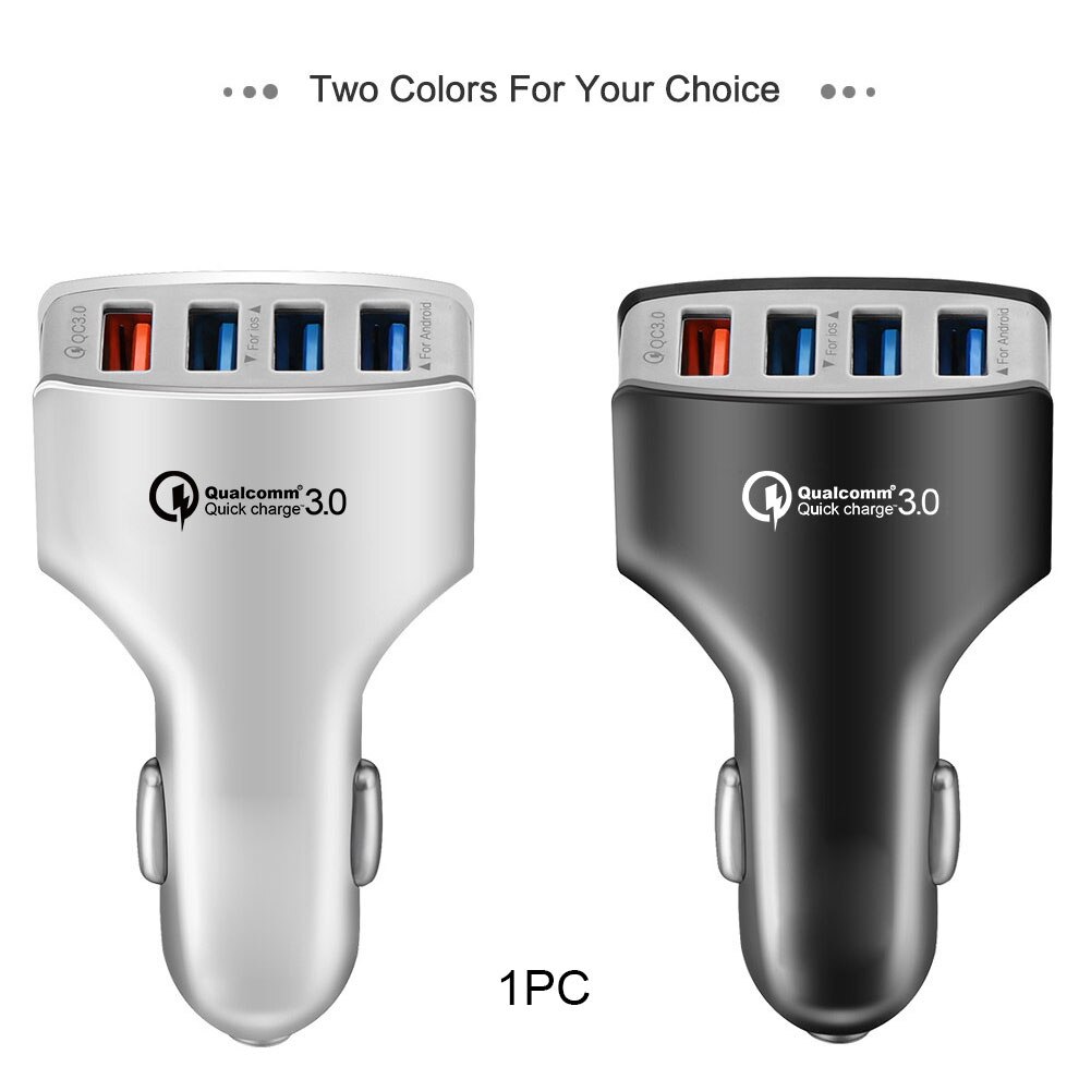 Socket Portable Adapter 4 USB Port LED Indicator 12-24V Fast 7A Car Charger Mobile Phone Tablet Universal Accessories Quick Mini