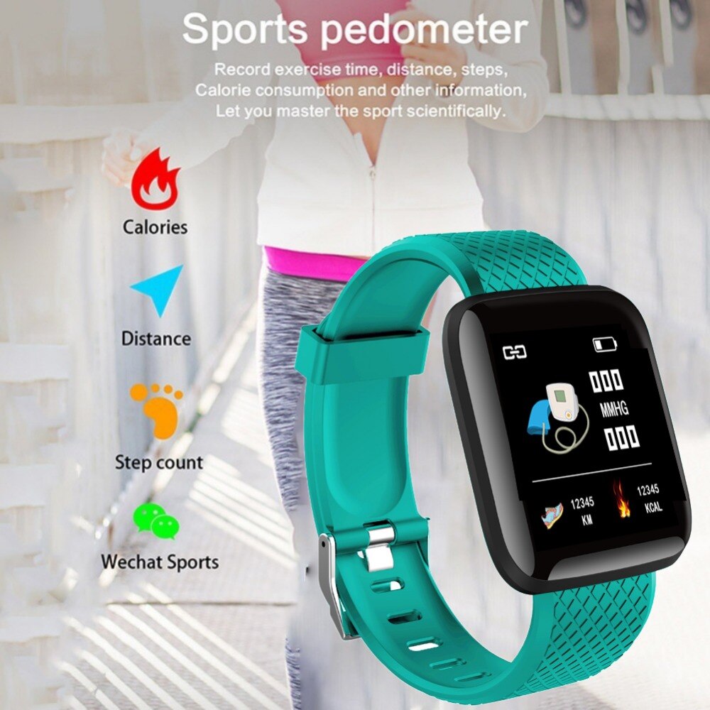 Fxm herre ur puls blodtryksmåler  ip67 vandtæt vækkeur besked påmindelse bluetooth bærbar enhed armbånd