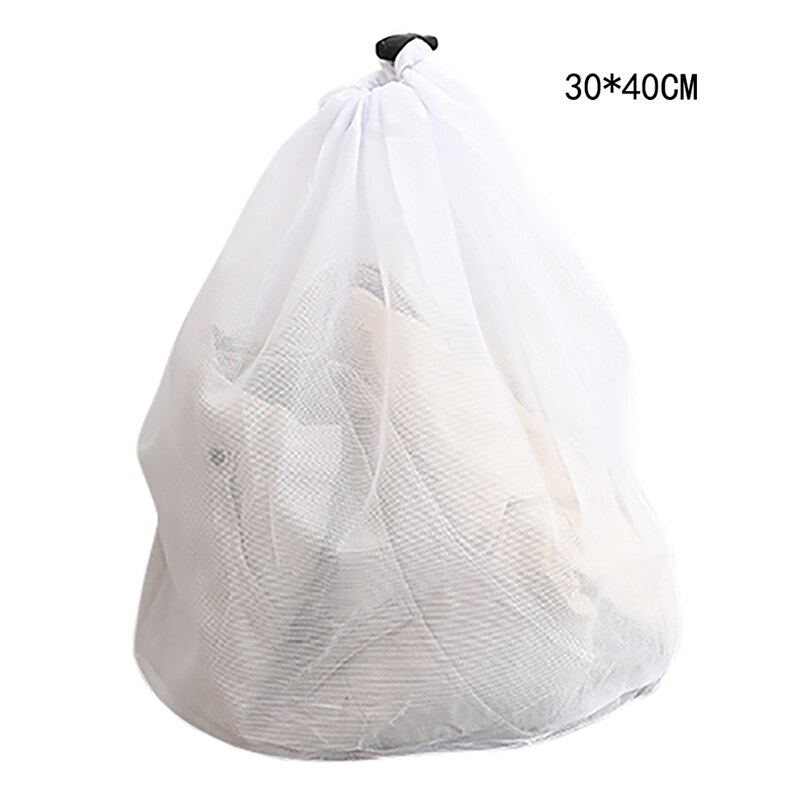 Praktiske store vaskenetposer, holdbar finvasketaske med låsbar snor til stort tøj: B1