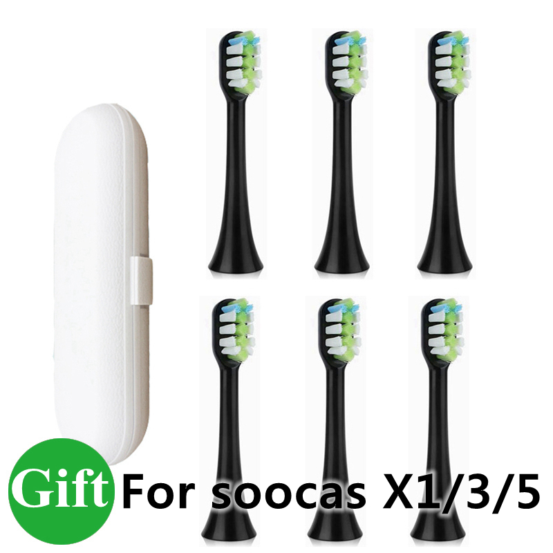 Udskiftning af tandbørstehoveder til xiaomi soocas  x3 til soocas / xiaomi mijia soocare  x3 elektriske tandbørstehoveder rejsetaske: Til sorte sorte