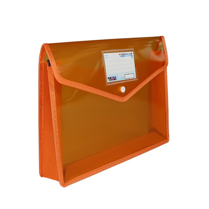 Eco-Friendly Plastic File Folders Expandable Envelope Folder with Snap Button Closure Durable Waterproof for Office Home UY8: Orange