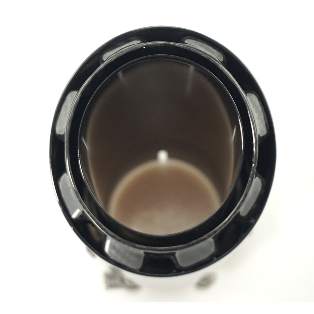 Auto Carbon Uitlaat Tip Uitlaat Drie-Layer Bullet Shape Universal Straight Roestvrij Zwart Uitlaatpijp Uitlaten