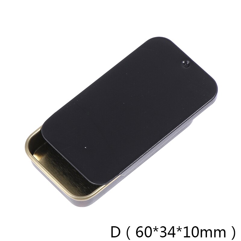 2pcs Tinplate Small Push-pull Box Solid Balm Box Metal Packaging Box: D