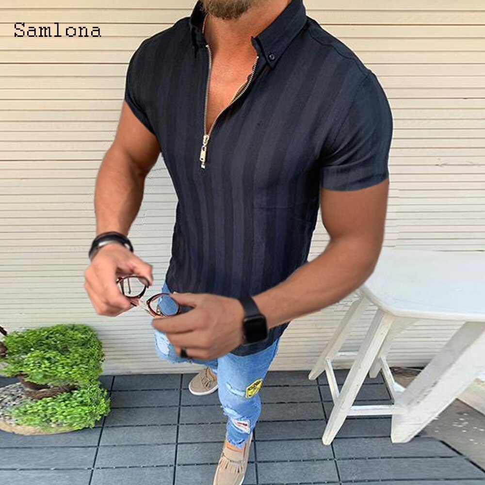 Plus koko 3xl miesten kesäpusero syksy rento paidat miesten alaslaskettava kaulus pitkähihainen tunika paita blusas topit