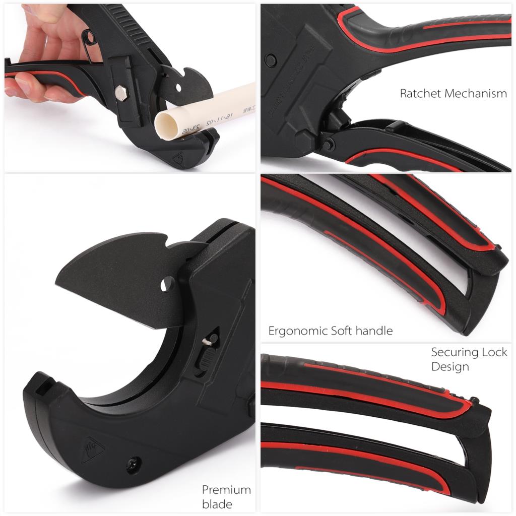 PVC Pipes Cutters Aluminum Alloy Tube PVC Tube Cutter Steel Blade Up for Cutting PVC Pipes