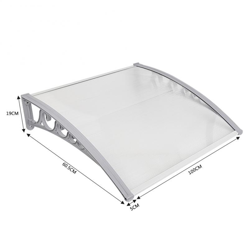 Abri soleil Anti UV ultra-léger parasol 7 tailles porte fenêtre auvent Gazebos mobilier d'extérieur auvent pluie abri ombre couverture HWC: 60x100cm