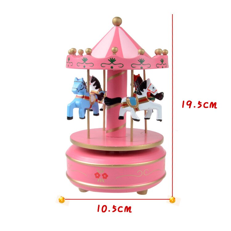 Giocattolo creativo Carosello di Legno della cassa di Risonanza Merry-Go-Round Music Box Giocattoli Per Bambini Regali Di Compleanno