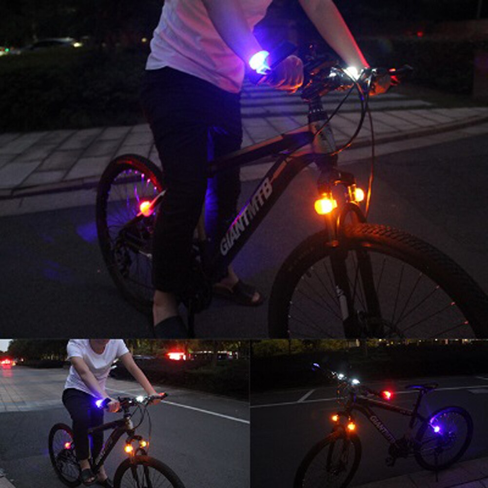 2 stk cykellys cykel led baglygte lille bærbar baglygte cykellys lampe sikkerhed advarselslys cykeltilbehør