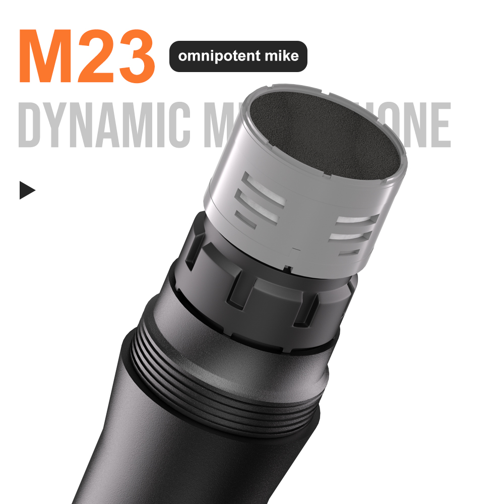 Microphone Wireless M23 UHF 2 Channel Karaoke System Built-in Lithium Battery Cordless Handheld Mic For Church Party Speaker