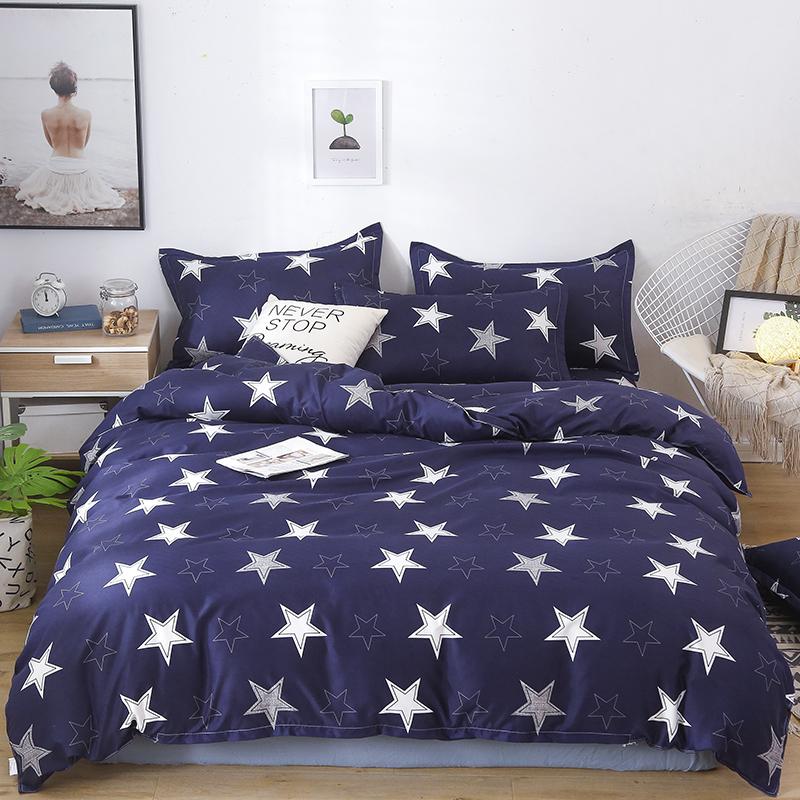Navy Blue Bedding set,Duvet Cover 220x240 With Pillowcase,200x200 Quilt Cover,Star Pattern king size Blanket Cover
