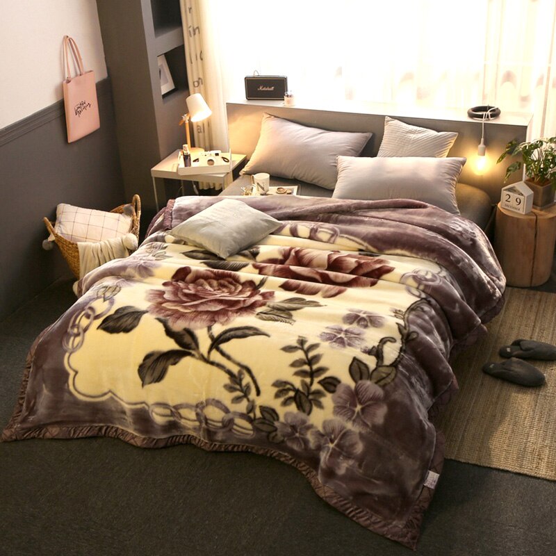 1.5M * 2M Dubbele Laag Winter Dekens Voor Bedden Super Zachte Pluizige Gewogen Warm Dikke Nertsen Deken Dubbele bed Winter Dikke Deken