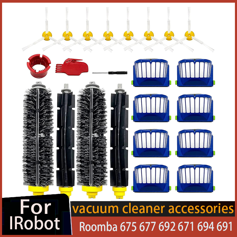Replacement for iRobot Roomba 675 677 692 671 694 691 615 635 676 670 645 690 600 500 Series 595 585 Vacuum Cleaner Accessories: Dark Khaki