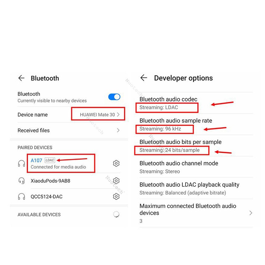 Nuotech LDAC Bluetooth 5.0 CSR8675 HIFI DAC Receiver Coaxial Optical Audio Digital Adapter