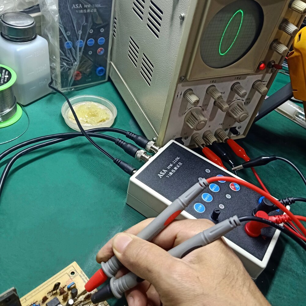 HW-210K Portable Dual-channel VI Curve Tester Circuit Board Online Detection ASA Tester 4 Gear Frequency Alternating Tester