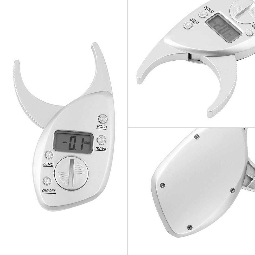 Hoge 1Pc Body Fat Caliper Monitoren Elektronische Digitale Lichaamsvet Analyzer + Meetlint Pack Huid Spier Tester