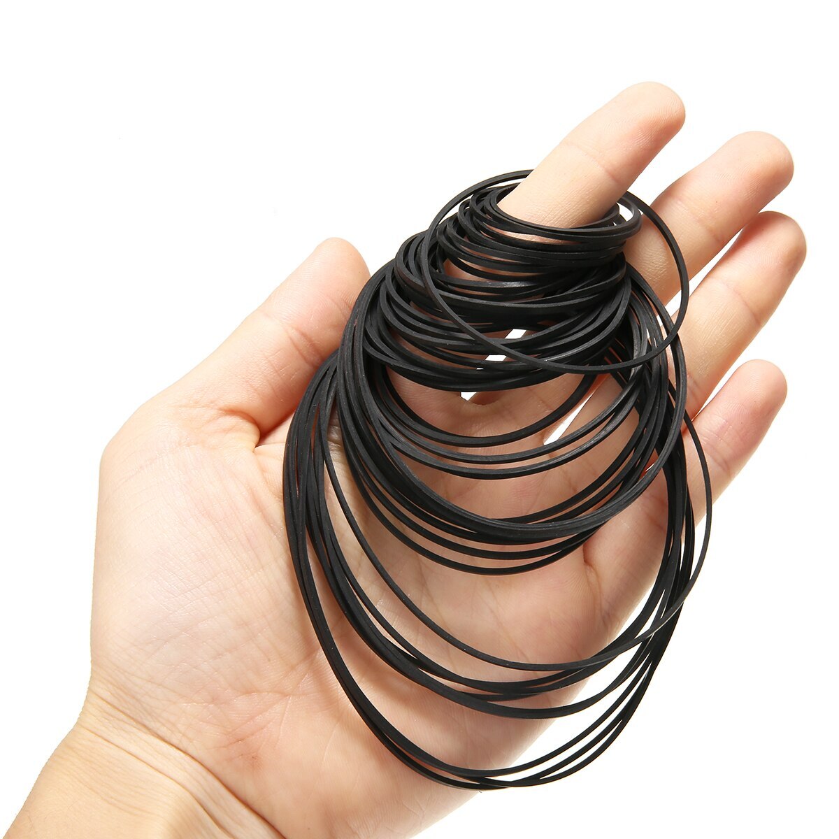 60Pcs 40-130Mm Mix Cassette Tape Machine Reparatie Riemen Diverse Gemeenschappelijke Platte Rubber Riem Voor Recorders Walkman cd Dvd Drive