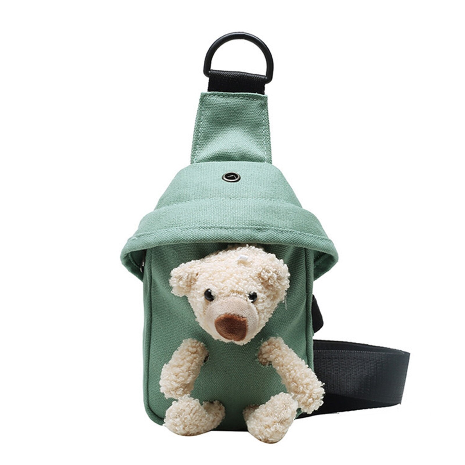 Borst Crossbody Tas Vrouwen Taille Verpakking Canvas Taille Tas Wilde Stijl Rits Crossbody Teddybeer Voor Camping En Wandelen # m3: B