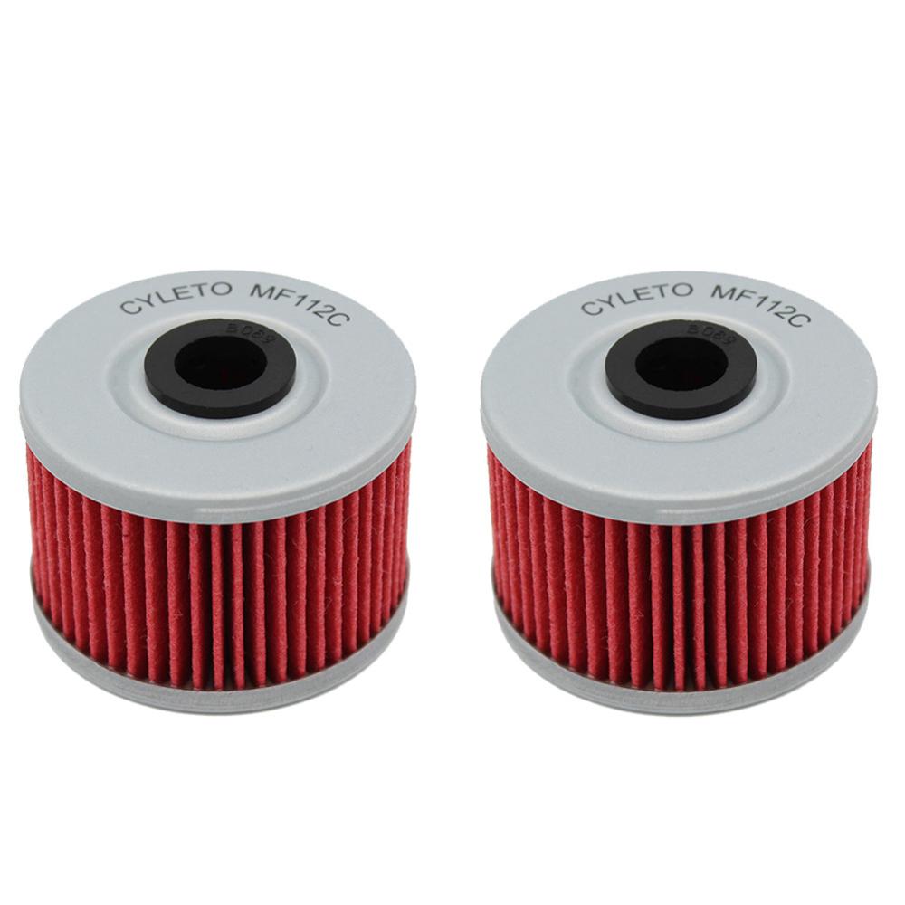 1/2/4 pièces moto filtre à huile pour Dinli 450 DMX 450 DL901 DL902 2005 460 DL904 DMX 460 Hisun 450 HS ATV-2 450: 2pcs-red