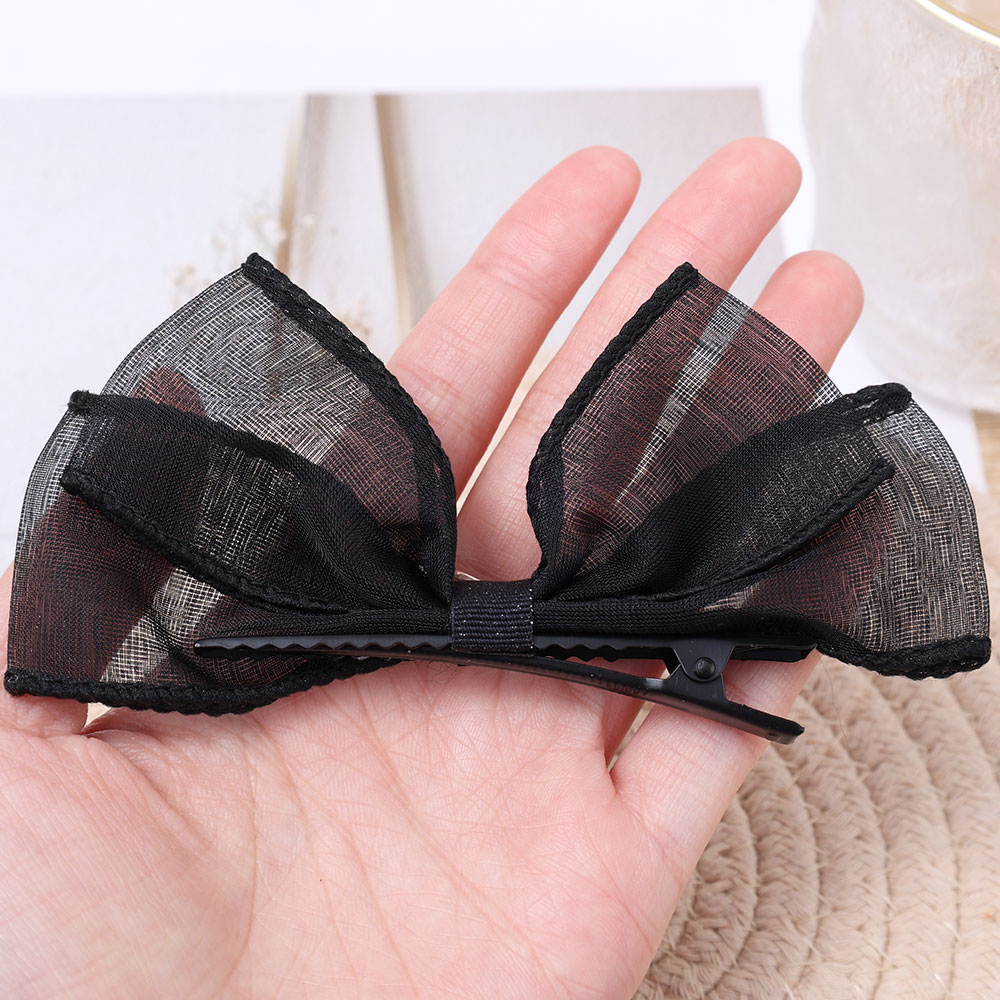 Women's Big Bows Lace Flower Hairpins Fabric Elastic Bowknot Hair Bands Girls Hair Accessories Korean Hair Clip