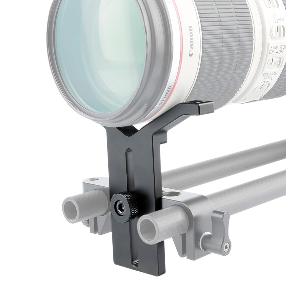 NICEYRIG-Soporte de lente de enfoque para cámara DSLR, sistema de varilla de 15mm, soporte de hombro, accesorios de abrazadera de varilla de 15mm