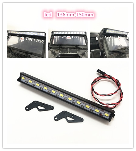 Metalen Dak Lamp LED Verlichting 136mm of 150mm Licht Bar voor 1/10 RC Crawler Auto Vrachtwagen Traxxas HSP redcat SCX10 RC4WD D90 RC Auto Deel