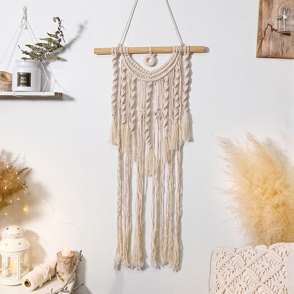 Stor macrame gobeläng macrame vägghängande bondgård dekor makrame rum dekoration gobeläng vägg för kvinnor