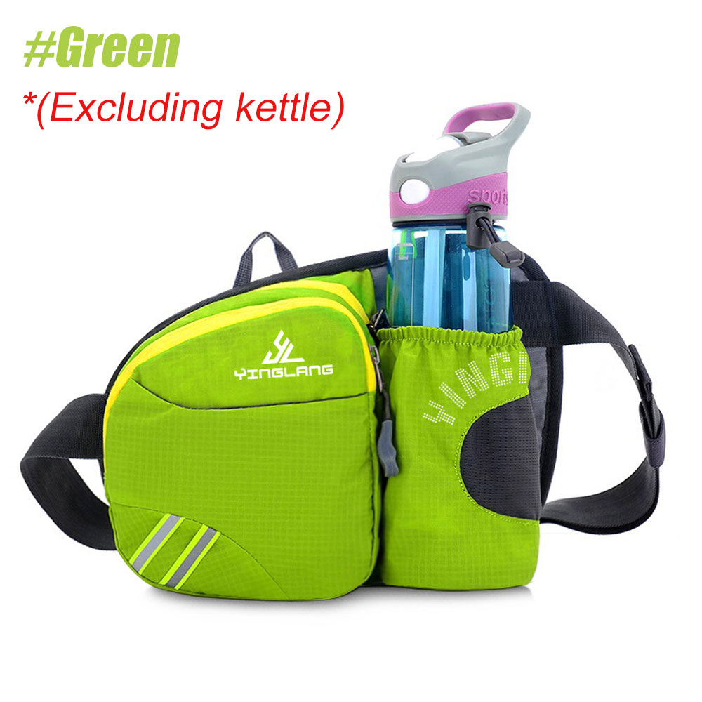 1 Stück Sport-Hüfttasche für Damen und Herren mit Wasserflaschenhalter, Wander-Hüfttasche zum Laufen, Gehen, DogWalking, Reisen, Radfahren: schwarze farbe