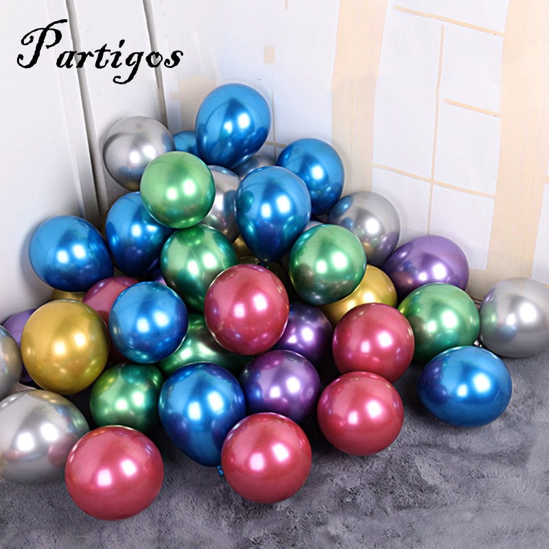 20/50pcs 5 Inch Pearl Metallic Latex Ballon Goud Ronde Metalen Ballonnen Verjaardagsfeestje blazen Lucht Globos Bruiloft decor supplies