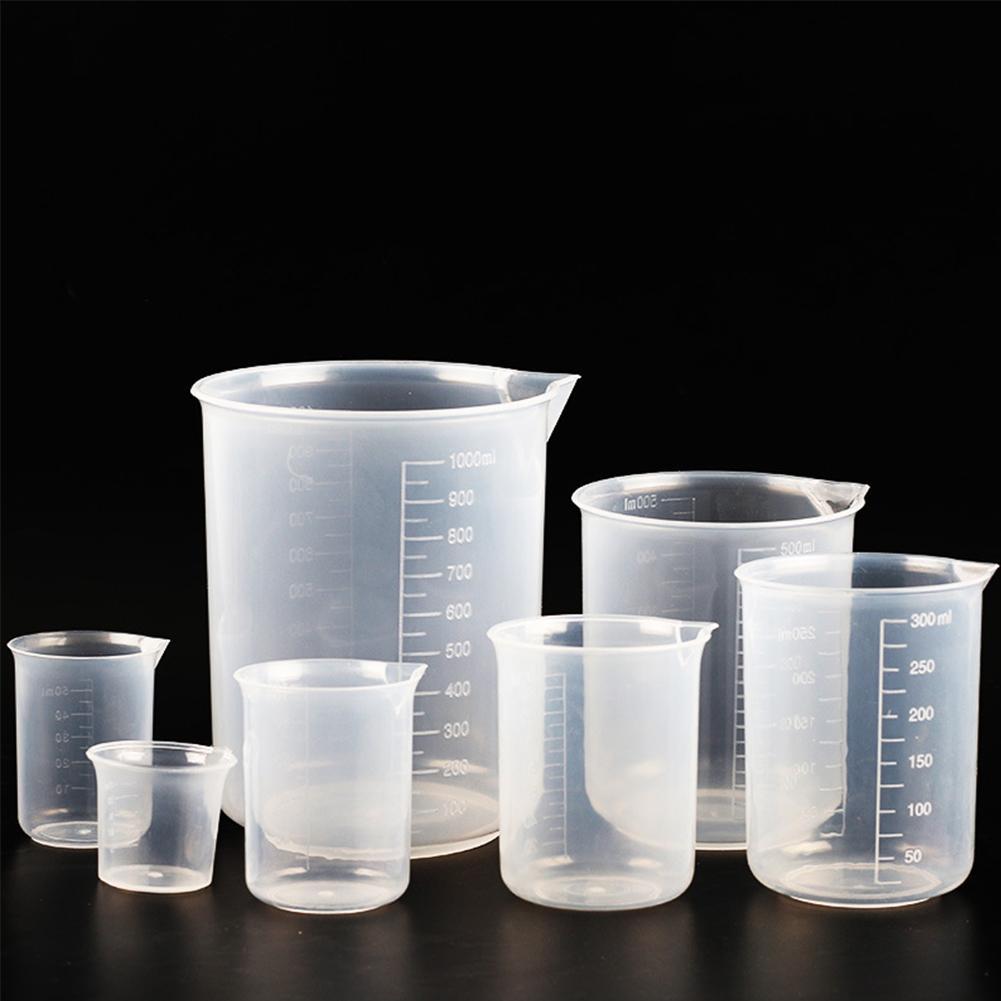 Vaso medidor de plástico transparente para cocina, herramienta de cocina para hornear, vaso de medición para el hogar