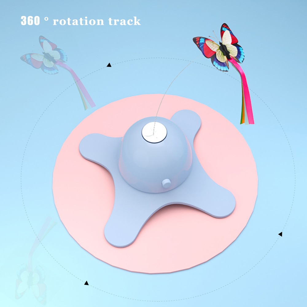 Electric Cat Teaser Toy Smart Spinning Automatic Interactive Funny Stick Training Amusement Interesting Kitten Toys Supplies