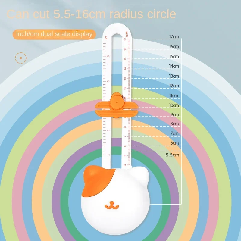 360 ° roterande justerbara skärande rundknivar multifunktionella cirkelskärare journal foto scrapbookingpapper cirkulära skärverktyg