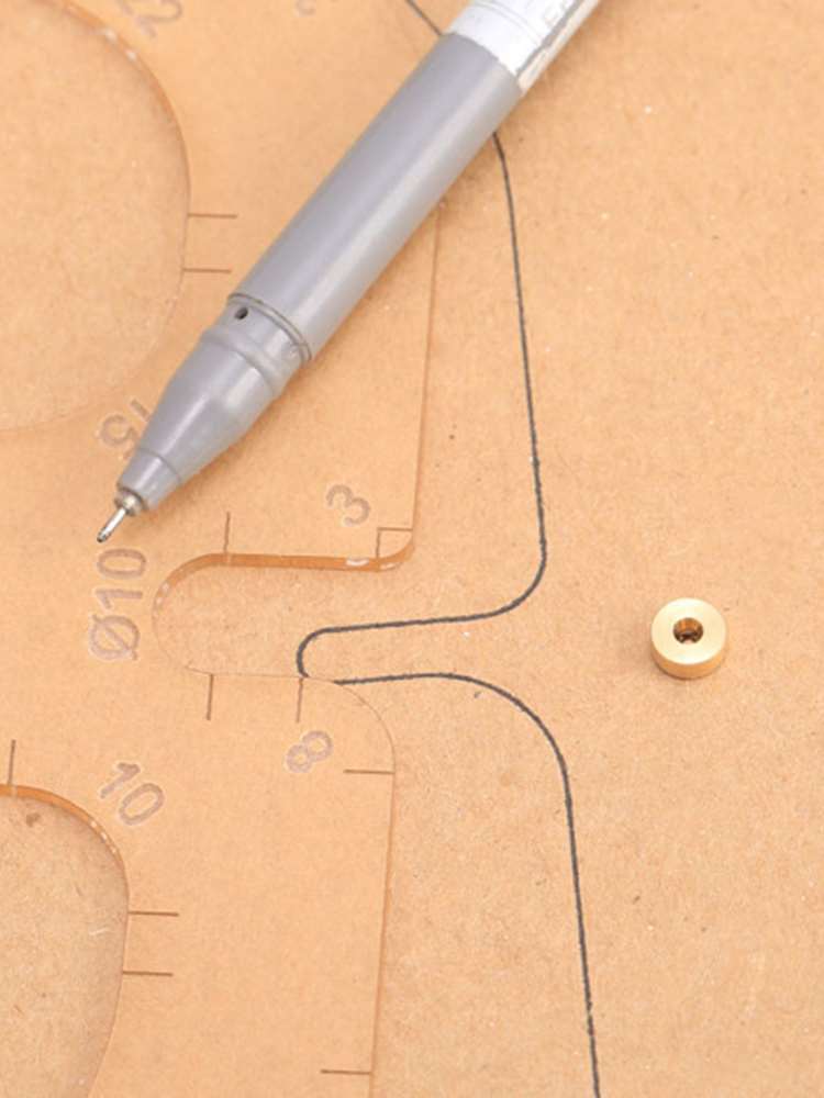 6 Sizes Leather Solid Brass Circle Gauge For Leather Crafts Accessories