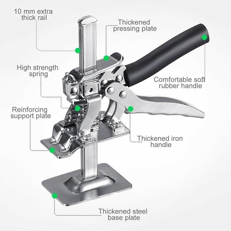 Meubellifter, arm handgereedschap, heffer kast, tegellifter, hoogteverstelling voor het leggen, optillen en verstellen van porseleinen platen, deurbekleding en kasten (2 stuks