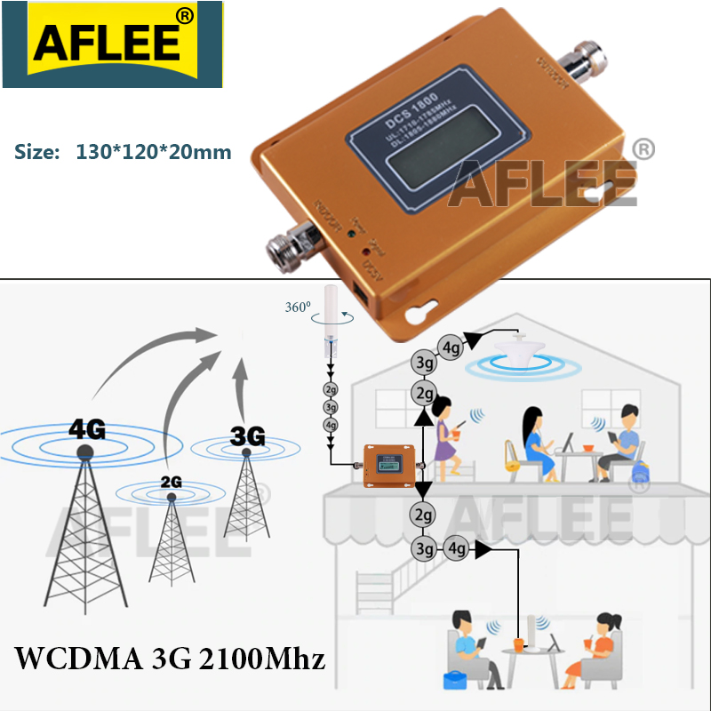 900 /1800 /2100 Mhz 4G Cellular Verstärker GSM DCS WCDMA 4G Handy Signal Repeater GSM 2G 3G 4G Netzwerk Mobile Signal Booster