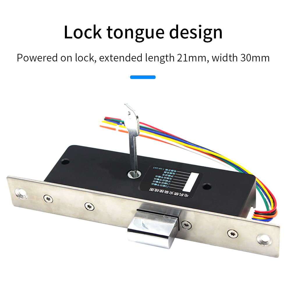 Ultra Low Power electronic bolt lock DC12V 24V Fail Secure normally open access control electric door Motor Rim lock Key Unlock