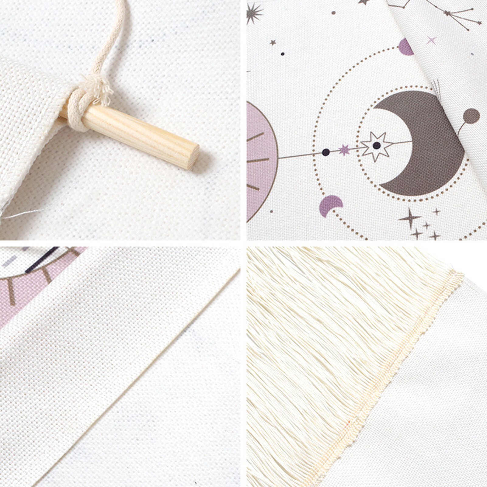 Moon Phase Tapestry Wall Hanging Tapestry Nine Phases The Full Growth Moon Cycle Boho Wall Art Canvas Painting Room Decor