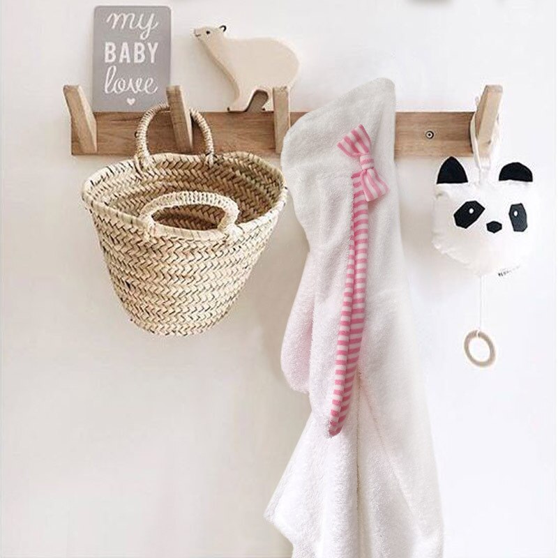 Børns badekåber kanin øre piger håndklæde badekåbe til baby tegneserie dyr frotté morgenkåbe morgenkåbe børn hjemme badetøj
