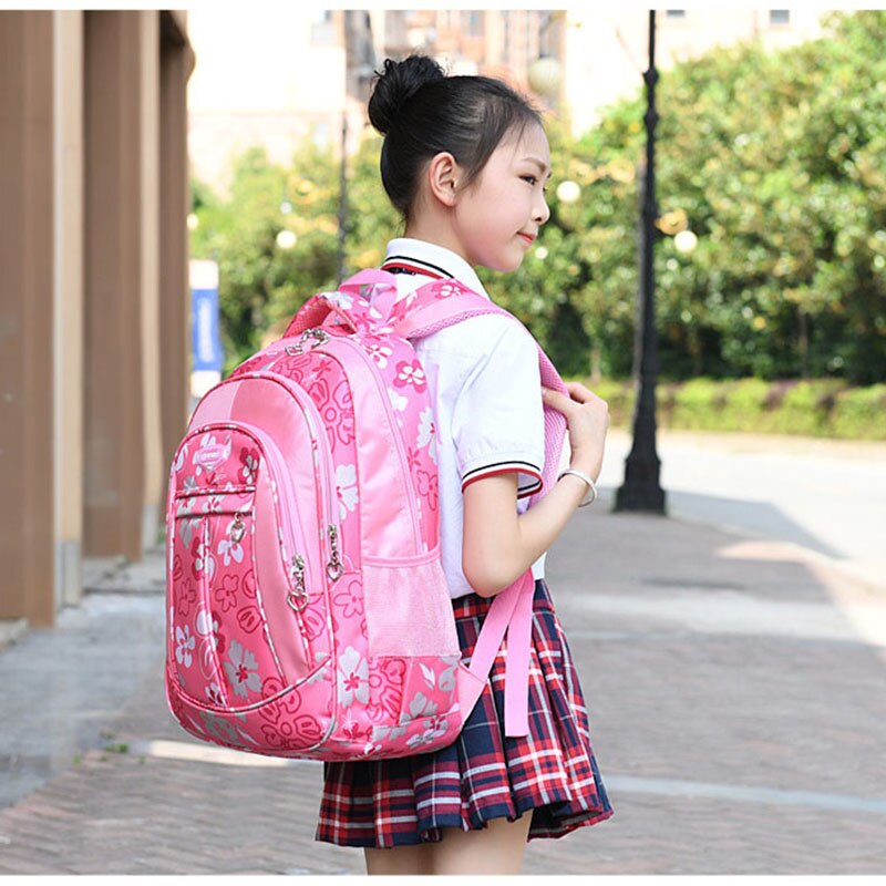 Grote schooltas voor kinderen, schattige schoolrugzak voor studenten, bedrukte waterdichte rugzak voor basisschoolboeken voor tienermeisjes