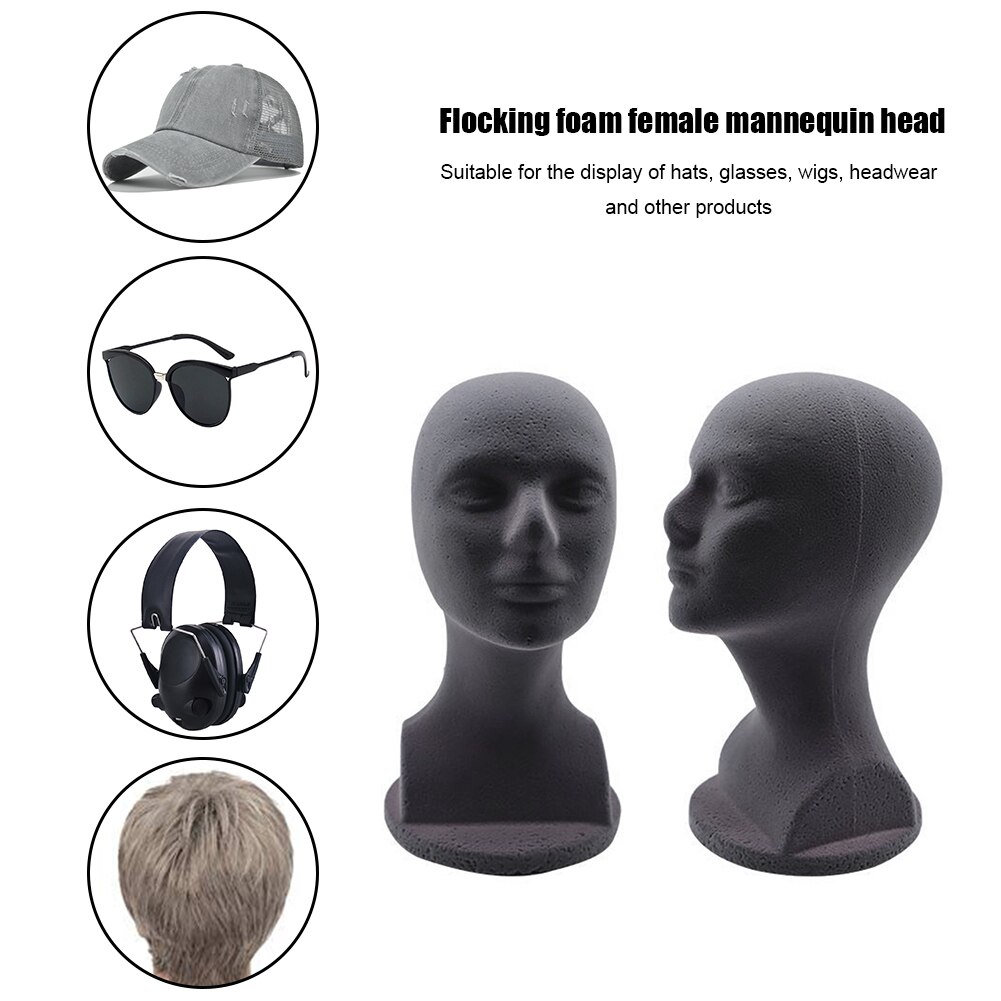 Plastic Abstract Mannequin Head Wig Hat Scarf Display Stand Model Wig Hair Display Stand for Salon Home Shop