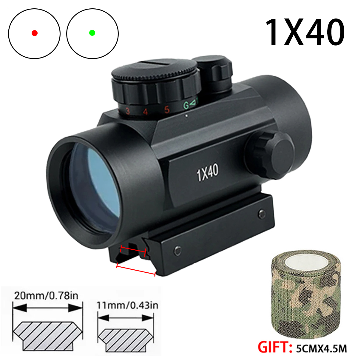 Reflex Zoom HD telescopio de vidrio óptico para exteriores: Negro