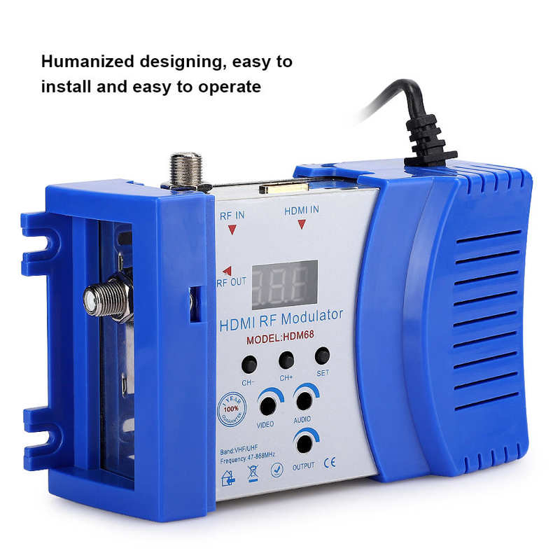 HDM68 Hd Modulator Digitale Ondersteuning-Hdmi Rf Vhf/Uhf Frequentie Computer Accessoires Eu Plug100-240V Hd Digitale Modulator
