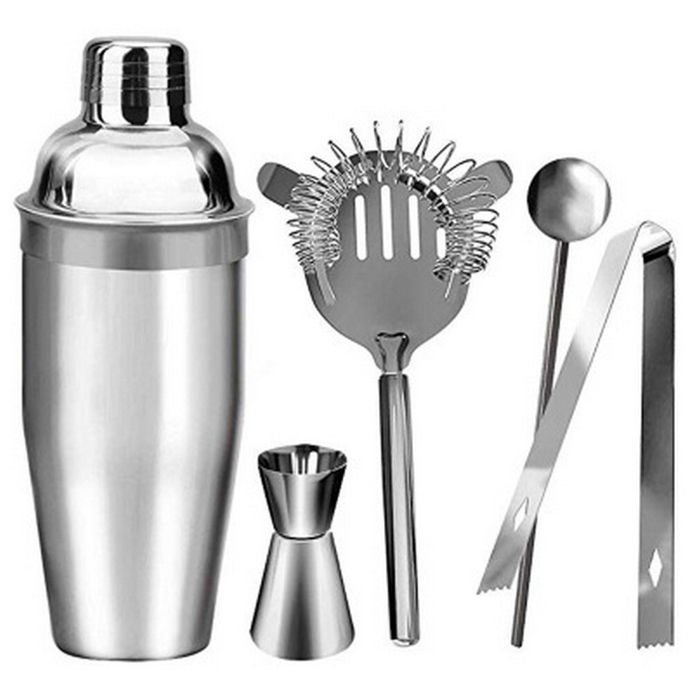 550ml 750ml Stainless Steel Cocktail Shaker Mixer Wine Martini Boston Shaker Kit Bar Party Drink Bartender Picks Tools Set