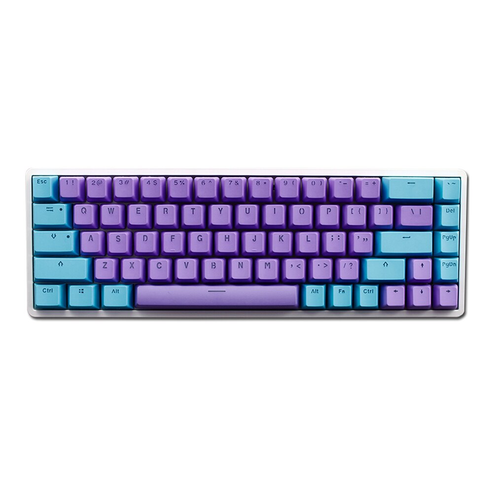 68 klawiszy klawiatura mechaniczna nasadki na klawisze z PBT dwukolorowe OEM MX PBT przezroczyste klawisze do Royal Kludge RK68/RK837/G68/RK855/RK87: 6