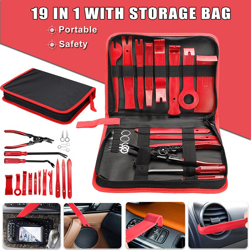 19pcs/set Different Trimming Tools Car Audio Trim Removal Tool Pliers Accessories Suitable For Most Cars