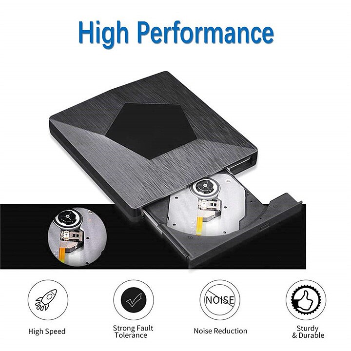 Usb 3.0 externe cd dvd universele drive, draagbare usb / type-c externe optische drive cd / dvd-brander (2- pack)